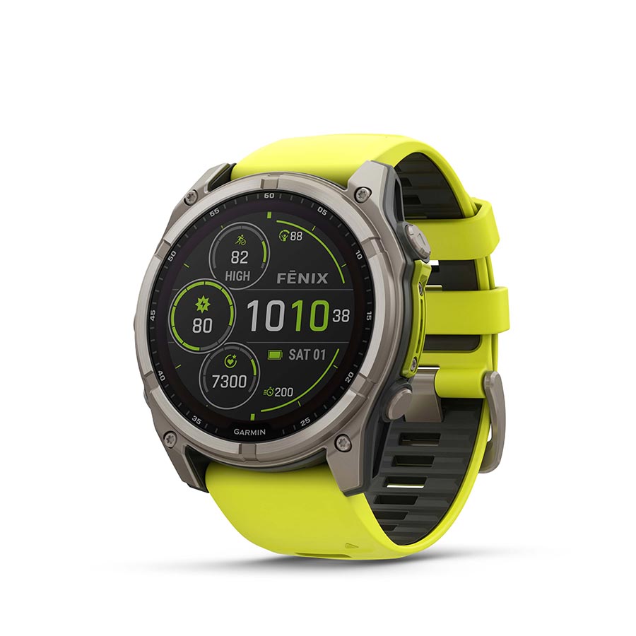 Garmin fenix 8 Solar Sapphire 51mm, Titane, vue 1