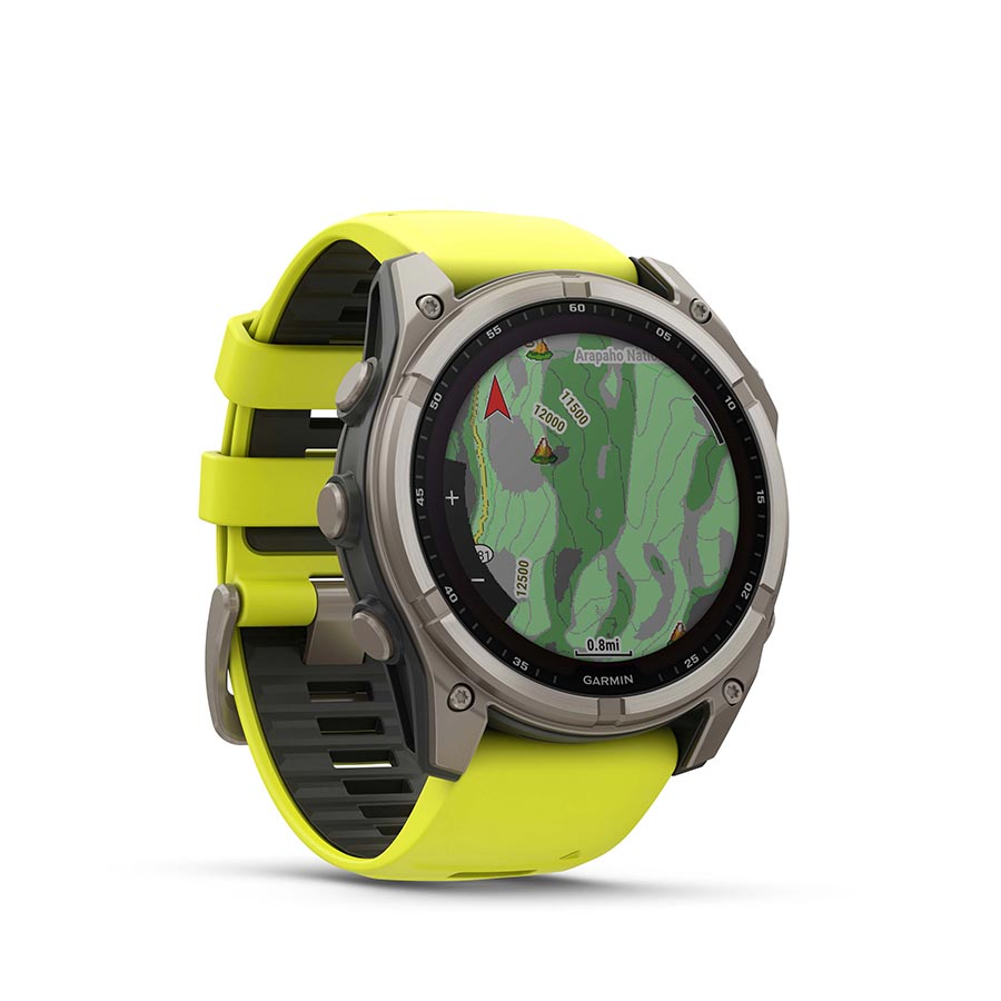 Garmin fenix 8 Solar Sapphire 51mm, Titane, vue 3