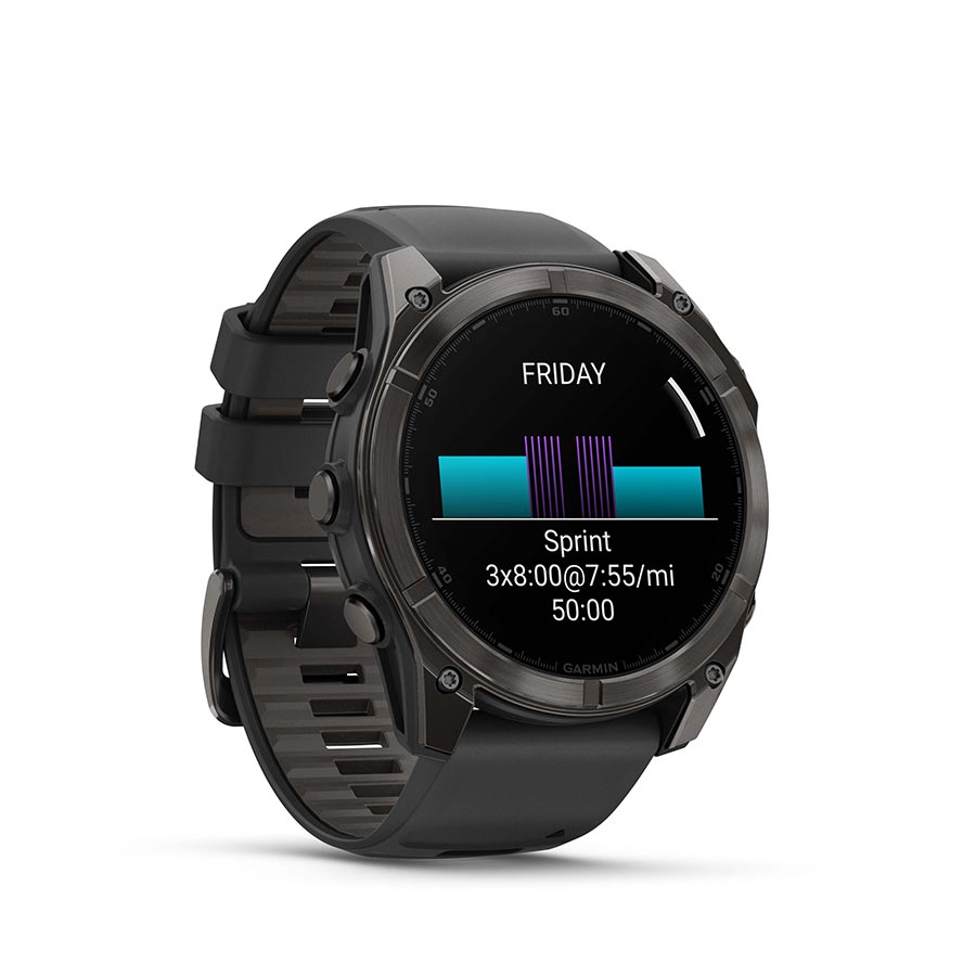Garmin fenix 8 AMOLED Sapphire 51mm, Gris, vue 3