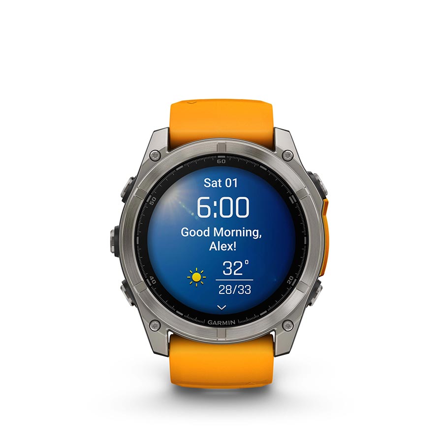 Garmin fenix 8 AMOLED Sapphire 51mm, Titane, vue 10