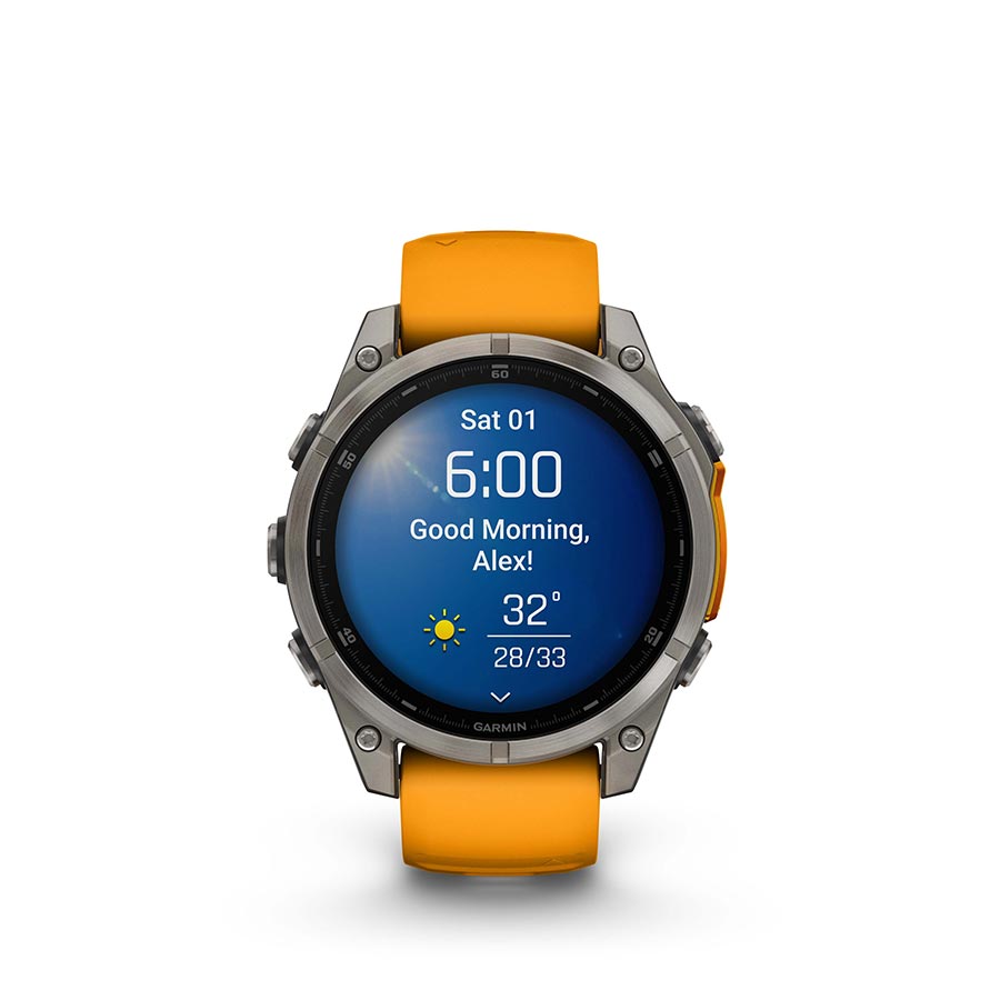 Garmin fenix 8 AMOLED Sapphire 47mm, Titane, vue 2