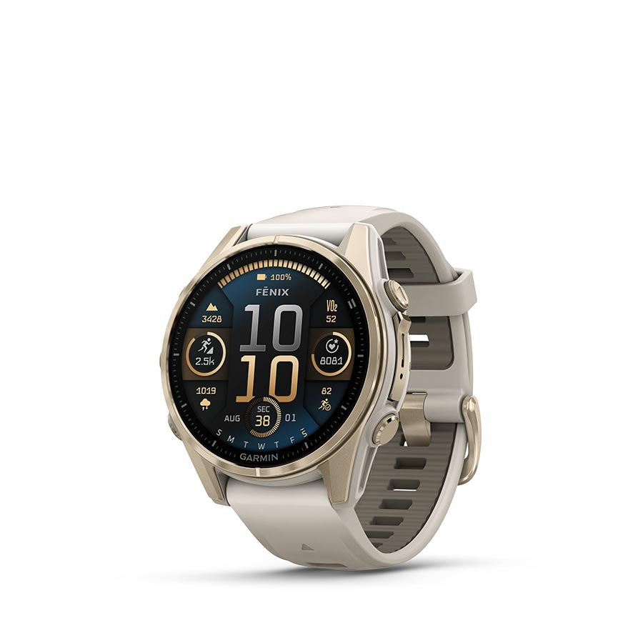 Garmin fenix 8 AMOLED Sapphire 43mm, Or, vue 1