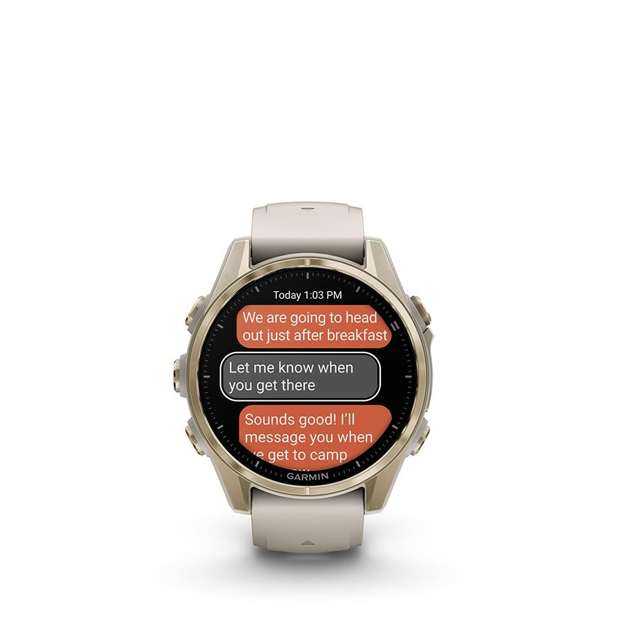 Garmin fenix 8 AMOLED Sapphire 43mm, Or, vue 13