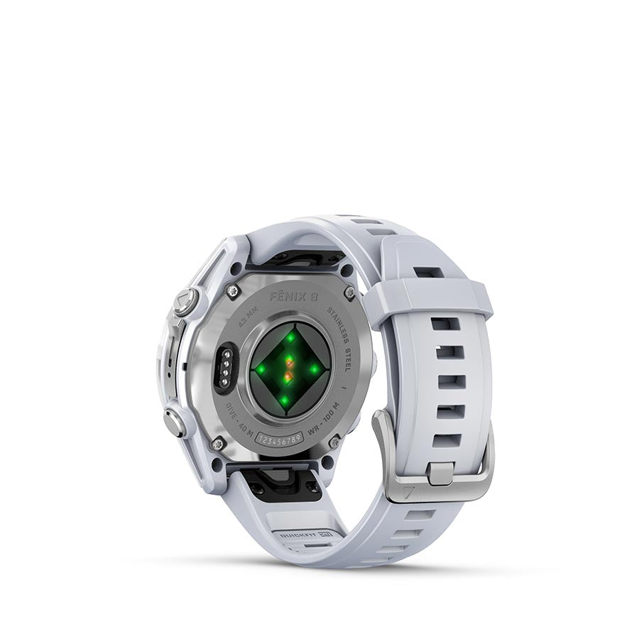 Garmin fenix 8 AMOLED 43mm, Argent, vue 5
