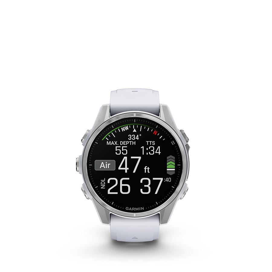 Garmin fenix 8 AMOLED 43mm, Argent, vue 9