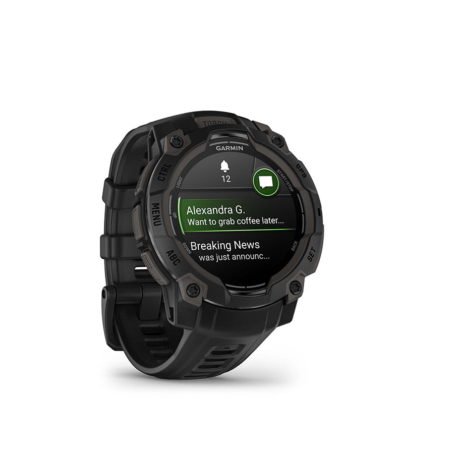 Garmin Instinct 3 45mm AMOLED, Noir, vue 3