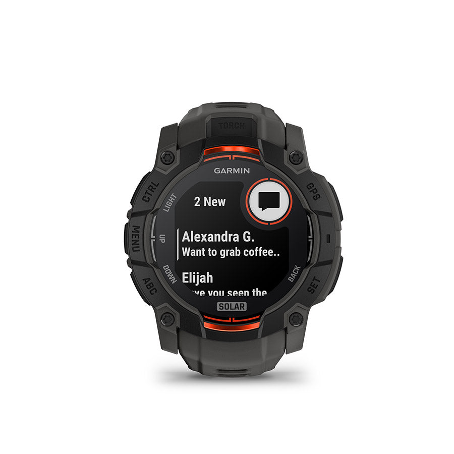 Garmin Instinct 3 50mm Solar, Noir, vue 4
