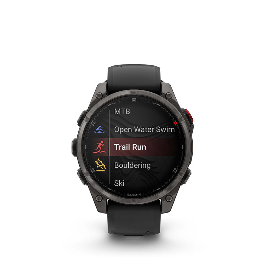 Garmin fenix 8 Pro 47mm AMOLED Sapphire, Noir et gris Pebble, vue 8