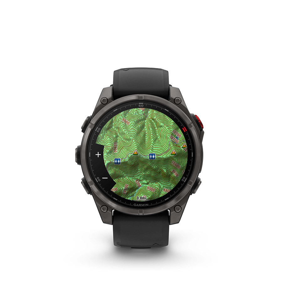 Garmin fenix 8 Pro 47mm AMOLED Sapphire, Noir et gris Pebble, vue 10