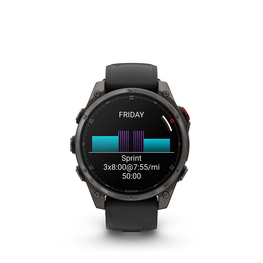 Garmin fenix 8 Pro 47mm AMOLED Sapphire, Noir et gris Pebble, vue 13