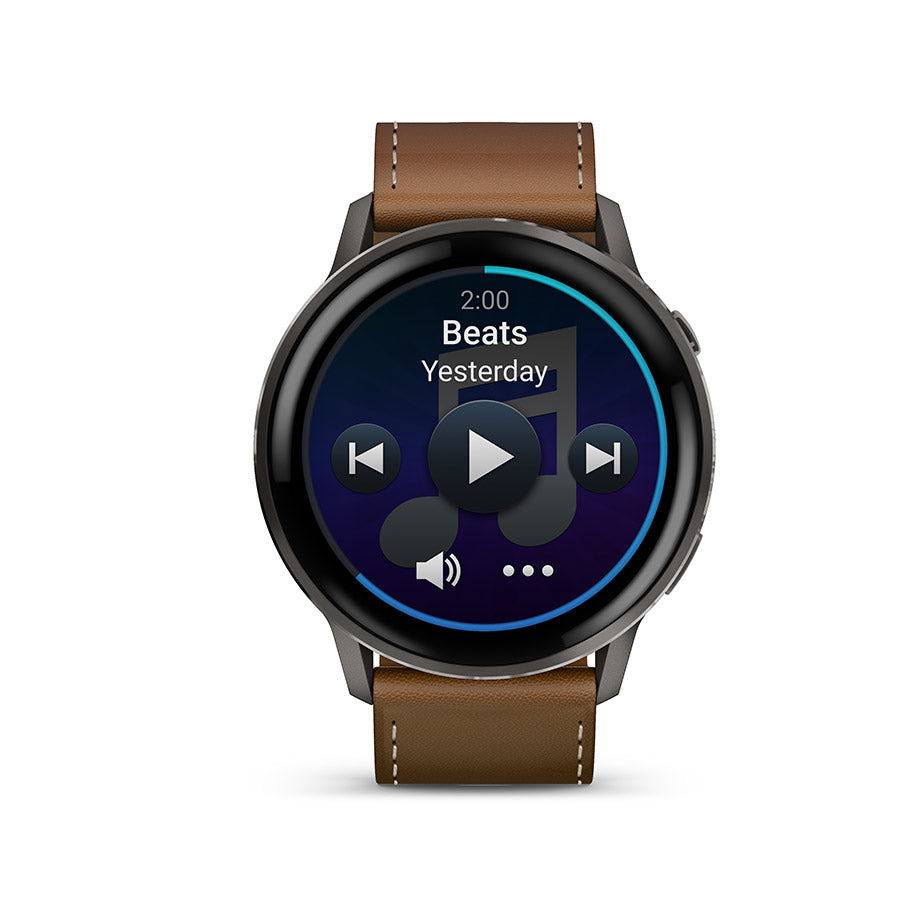 Garmin Venu 4 45mm, Ardoise et cuir brun, vue 4