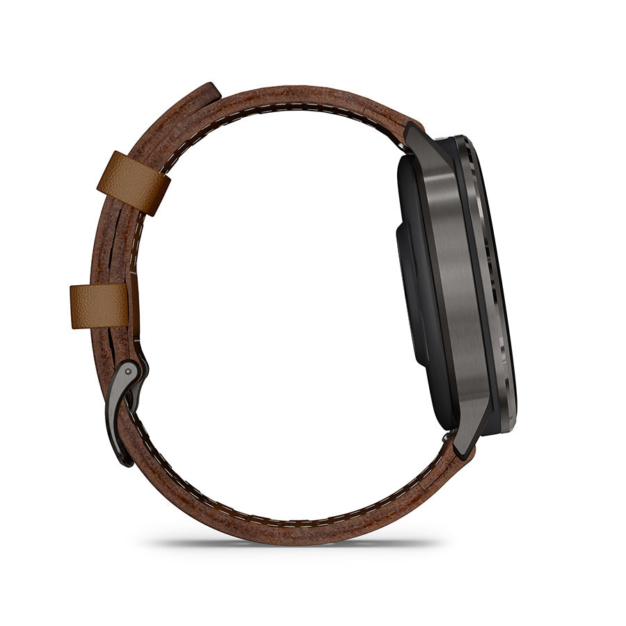 Garmin Venu 4 45mm, Ardoise et cuir brun, vue 5