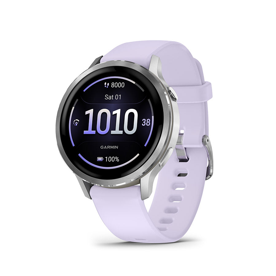 Garmin Venu 4 41mm, Argent et Periwinkle, vue 1