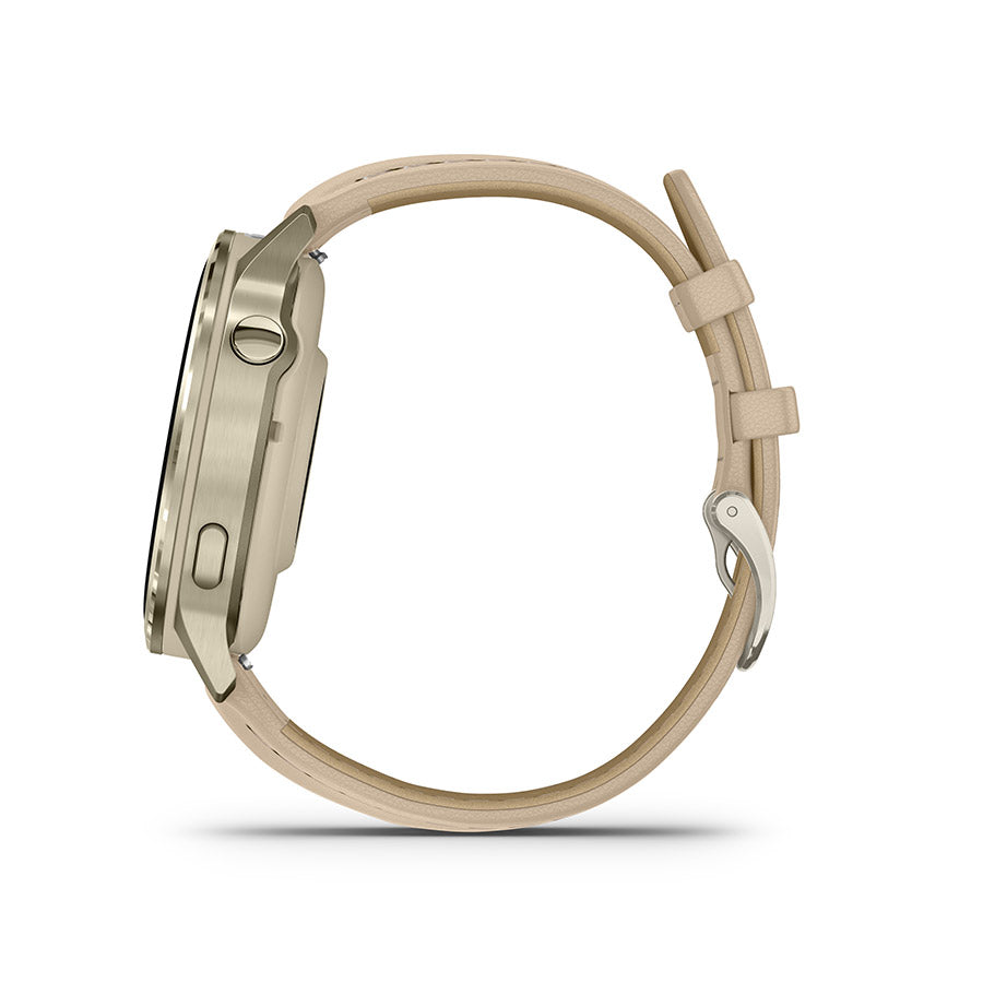 Garmin Venu 4 41mm, Lunar Gold et cuir Light Sand, vue 8