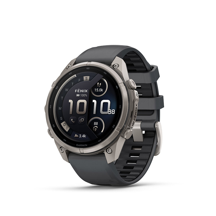 Garmin fenix 9 Pro inReach 47 mm, Gris / bracelet en silicone graphite et noir, vue 1