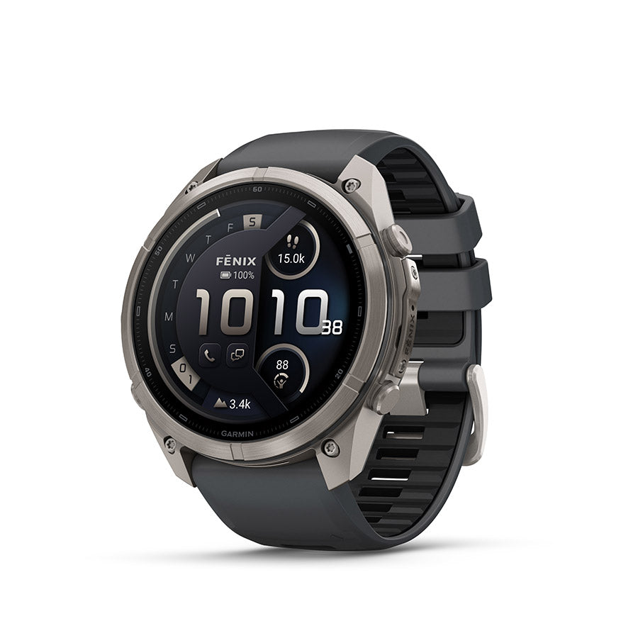 Garmin fenix 9 Pro inReach 51 mm, Titane / bracelet en silicone graphite et noir, vue 1
