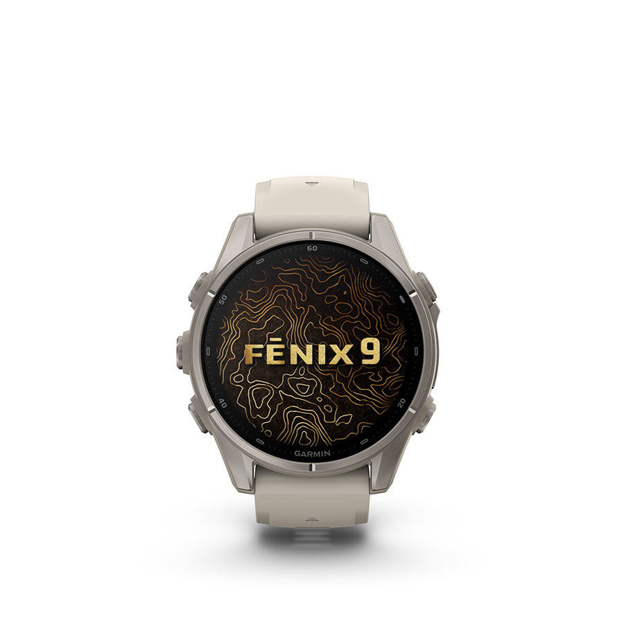 Garmin fenix 9 43 mm, Titane / bracelet en silicone gris brume, vue 5