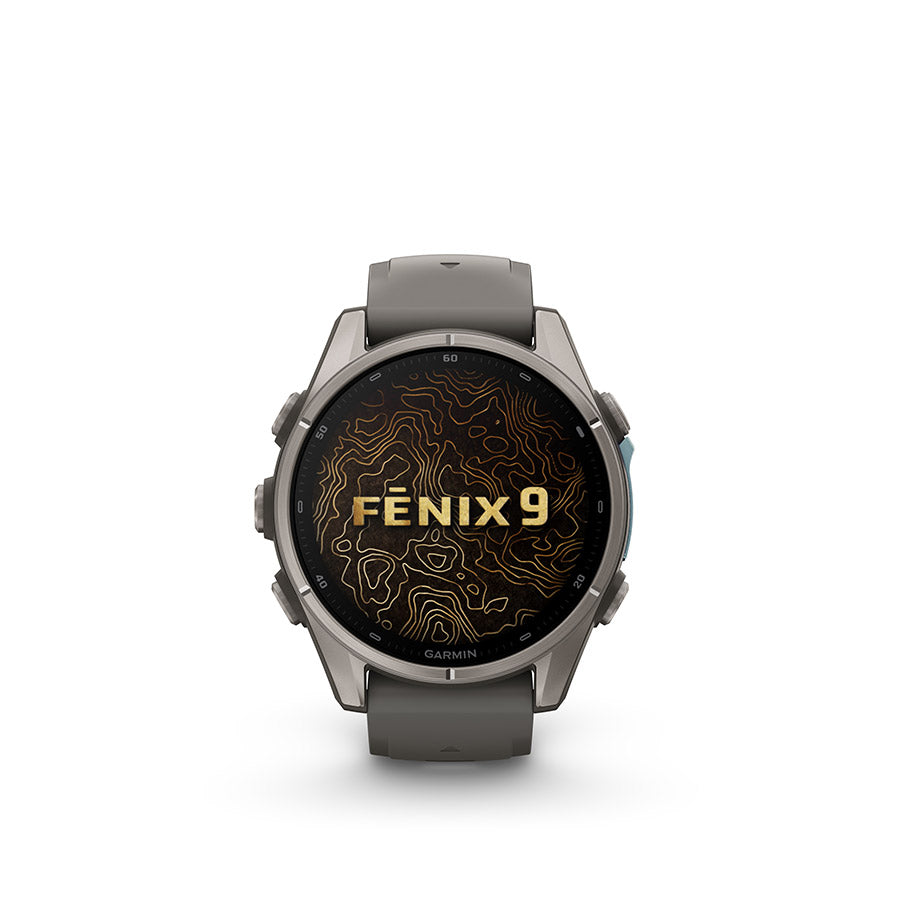 Garmin fenix 9 43 mm, Titane / bracelet en silicone gris galet, vue 5