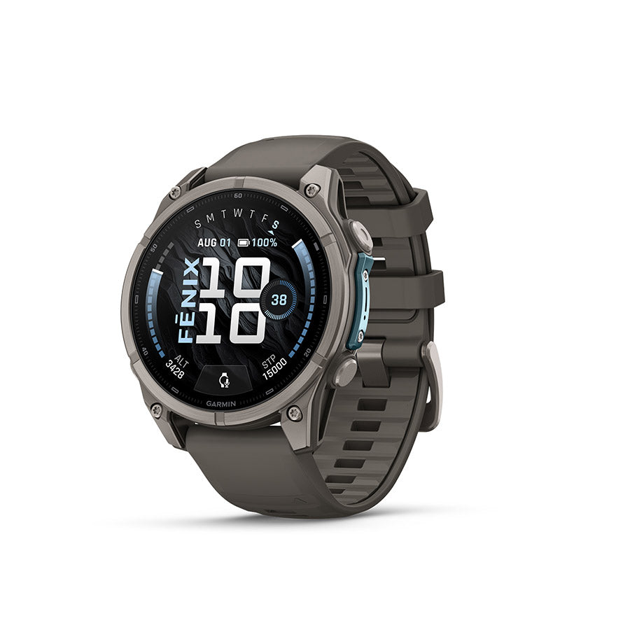 Garmin fenix 9 47 mm, Titane / bracelet en silicone gris galet, vue 1