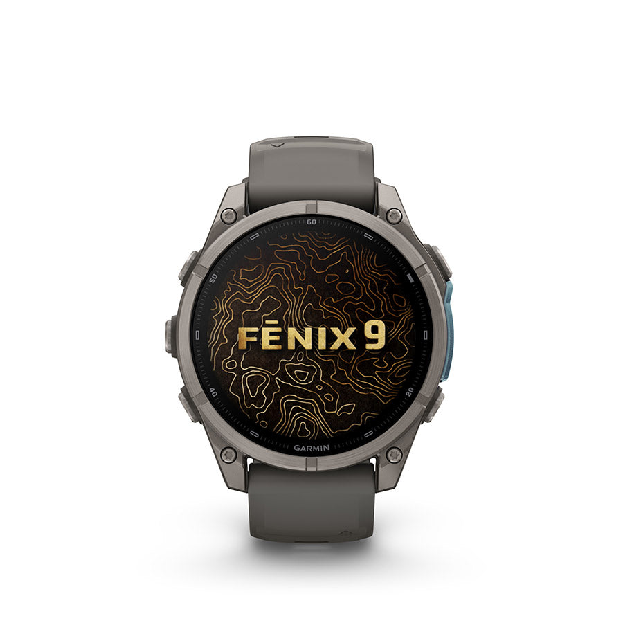 Garmin fenix 9 47 mm, Titane / bracelet en silicone gris galet, vue 5