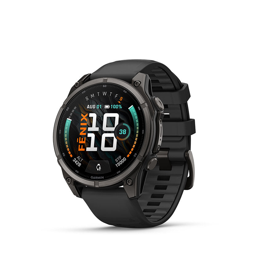 Garmin fenix 9 47 mm, Noir / bracelet en silicone noir, vue 1