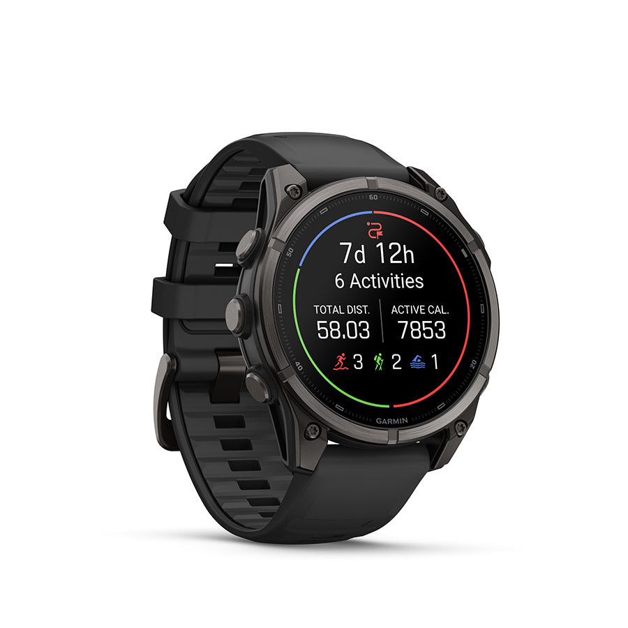 Garmin fenix 9 47 mm, Noir / bracelet en silicone noir, vue 2