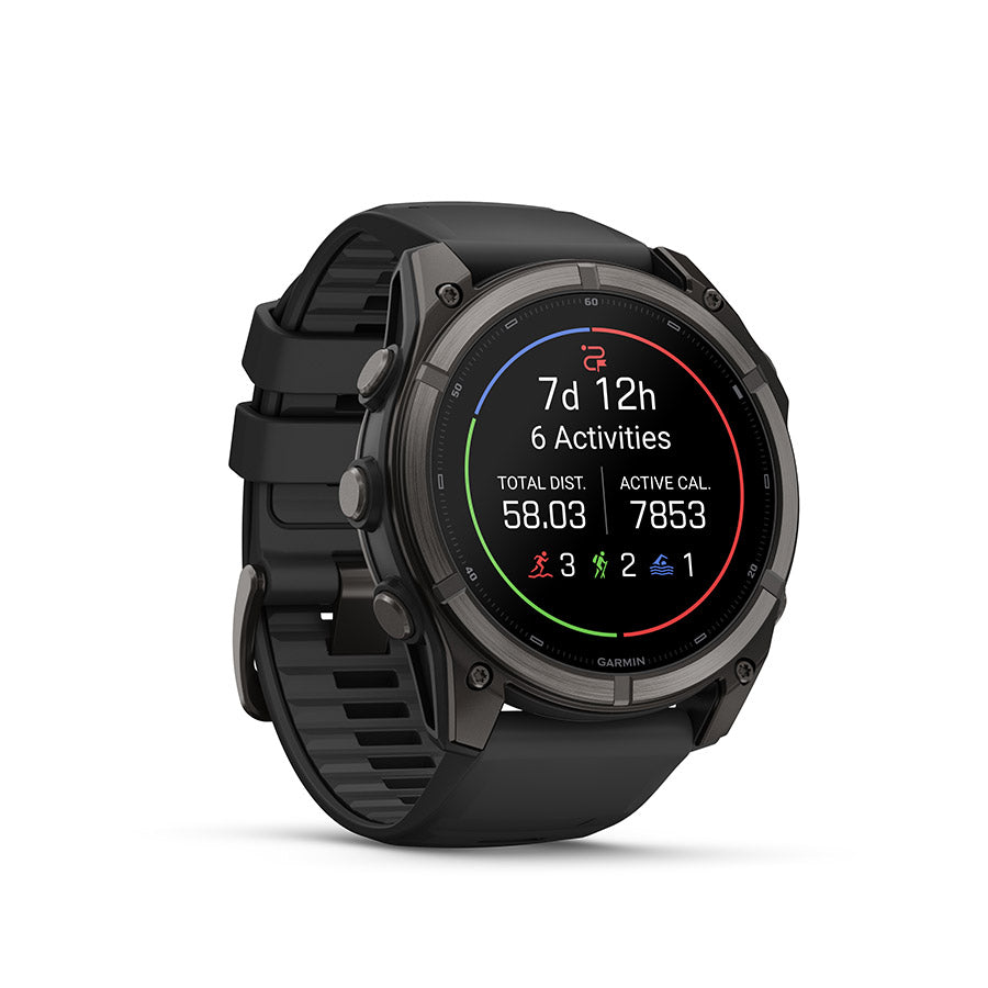 Garmin fenix 9 51 mm, Noir / bracelet en silicone noir, vue 2