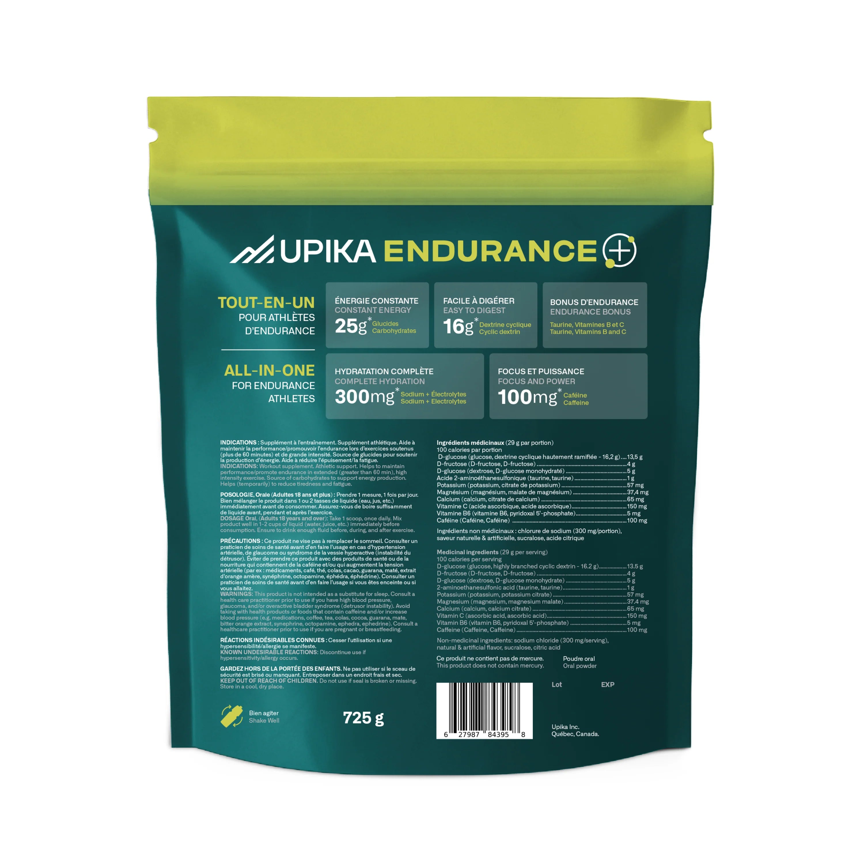UPIKA ENDURANCE+ (725G) - CAFÉINE