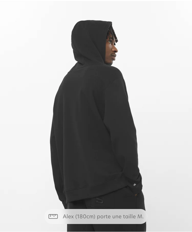 SALOMON LOGO PERFORMANCE HOODIE H/M