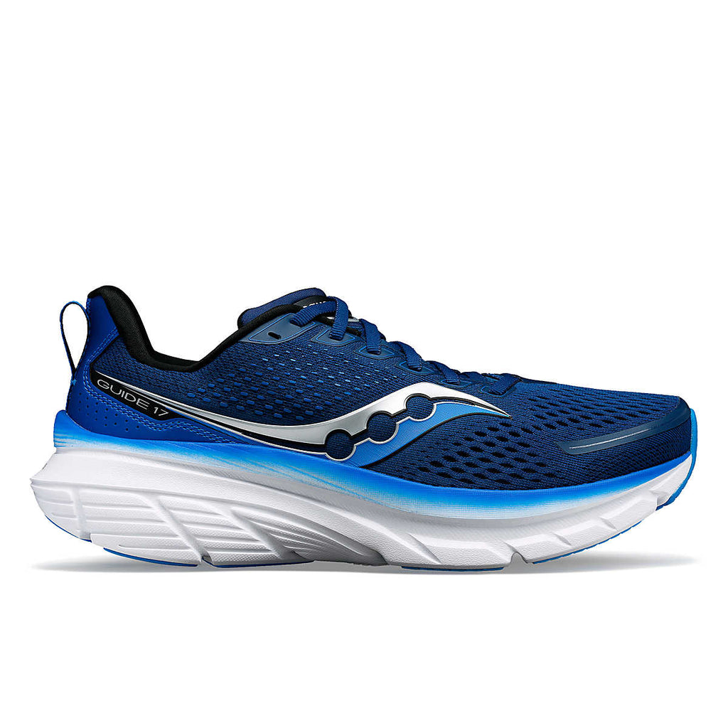 Chaussures De Running Saucony Guide 17 Stabilité - Pointure 7B US (38 EU) - Bleu Marine/orchidée, Neuves Sans Boîte