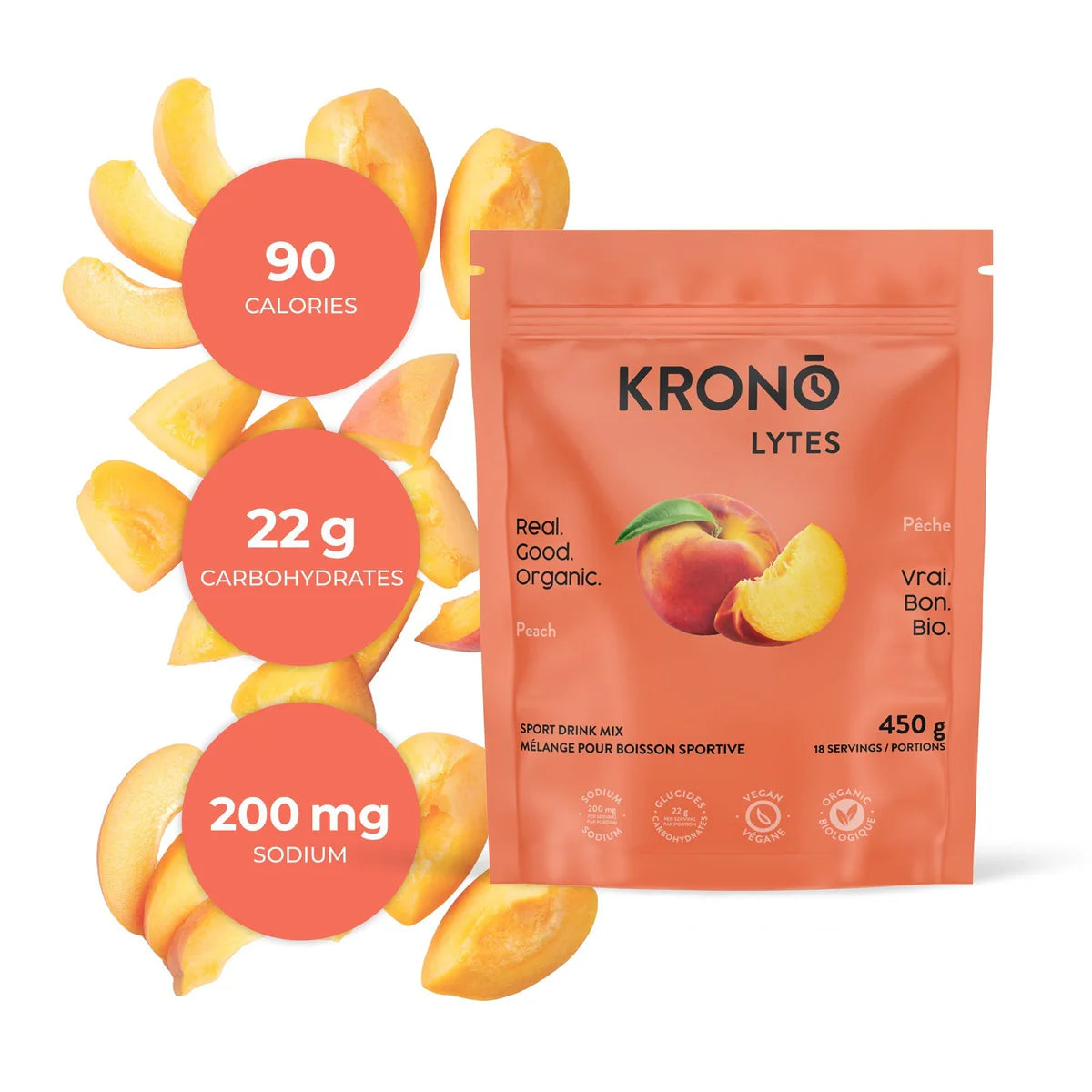KRONO ÉLECTROLYTES SPORT DRINK MIX (450G)