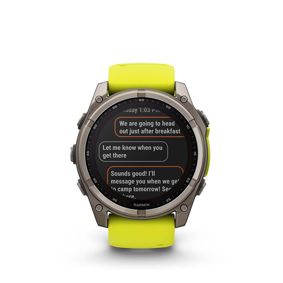 Garmin fenix 8 Solar Sapphire 51mm, Titane, vue 2