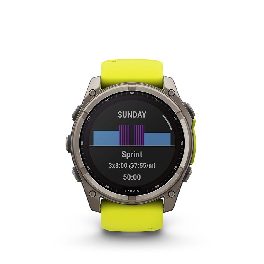Garmin fenix 8 Solar Sapphire 51mm, Titane, vue 9