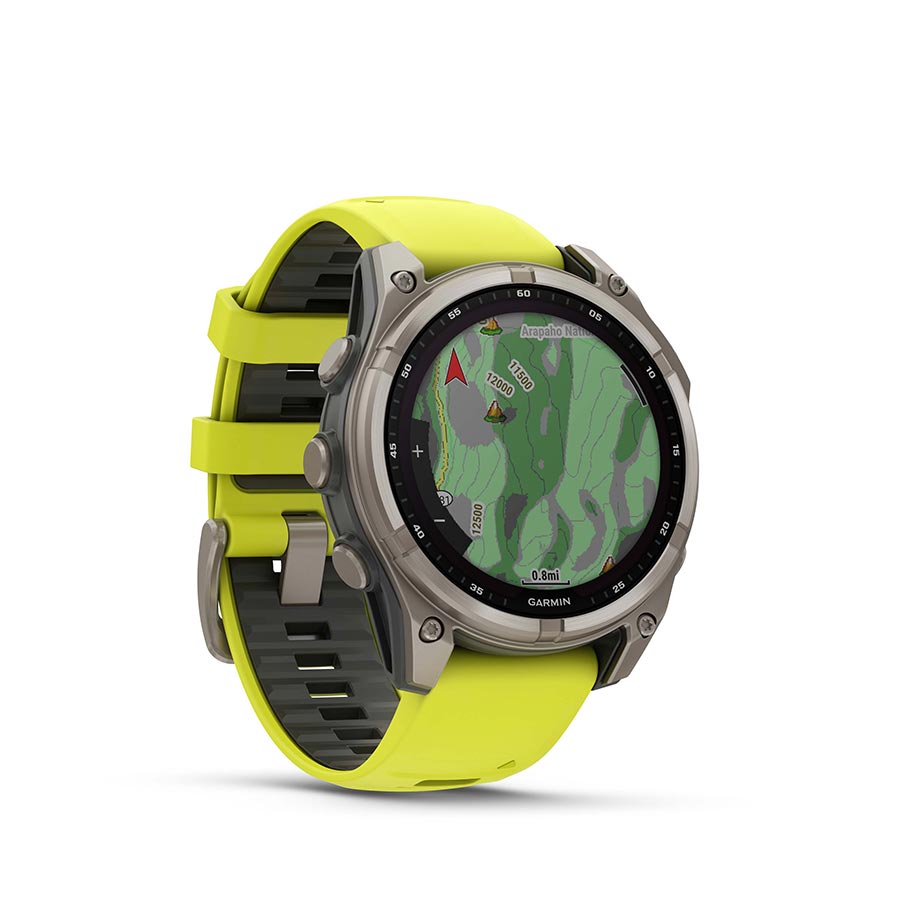 Garmin fenix 8 Solar Sapphire 47mm, Titane, vue 3
