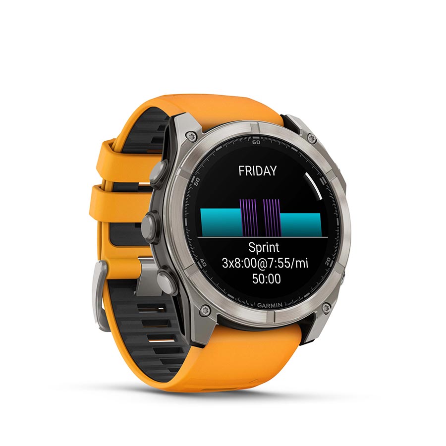 Garmin fenix 8 AMOLED Sapphire 51mm, Titane, vue 3