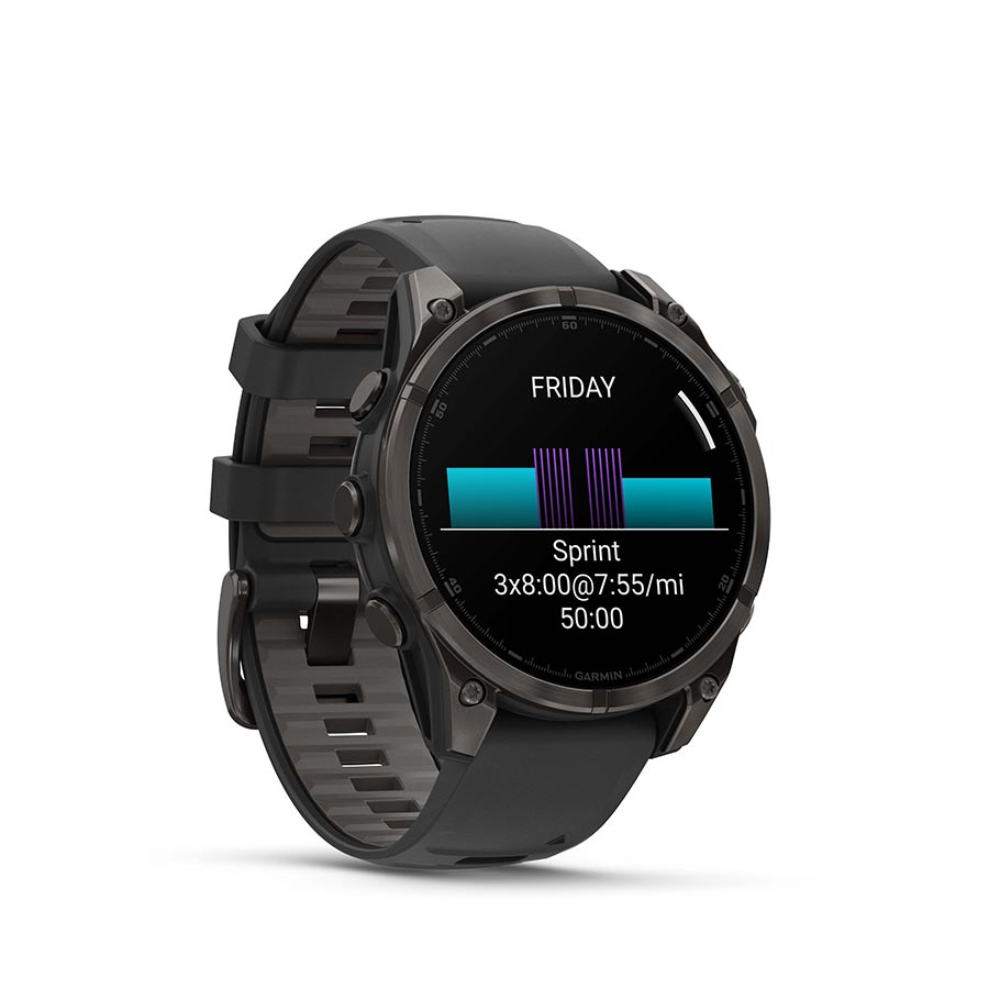 Garmin fenix 8 AMOLED Sapphire 47mm, Gris, vue 3