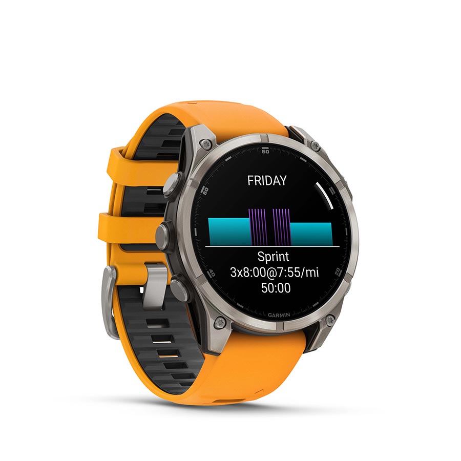 Garmin fenix 8 AMOLED Sapphire 47mm, Titane, vue 3