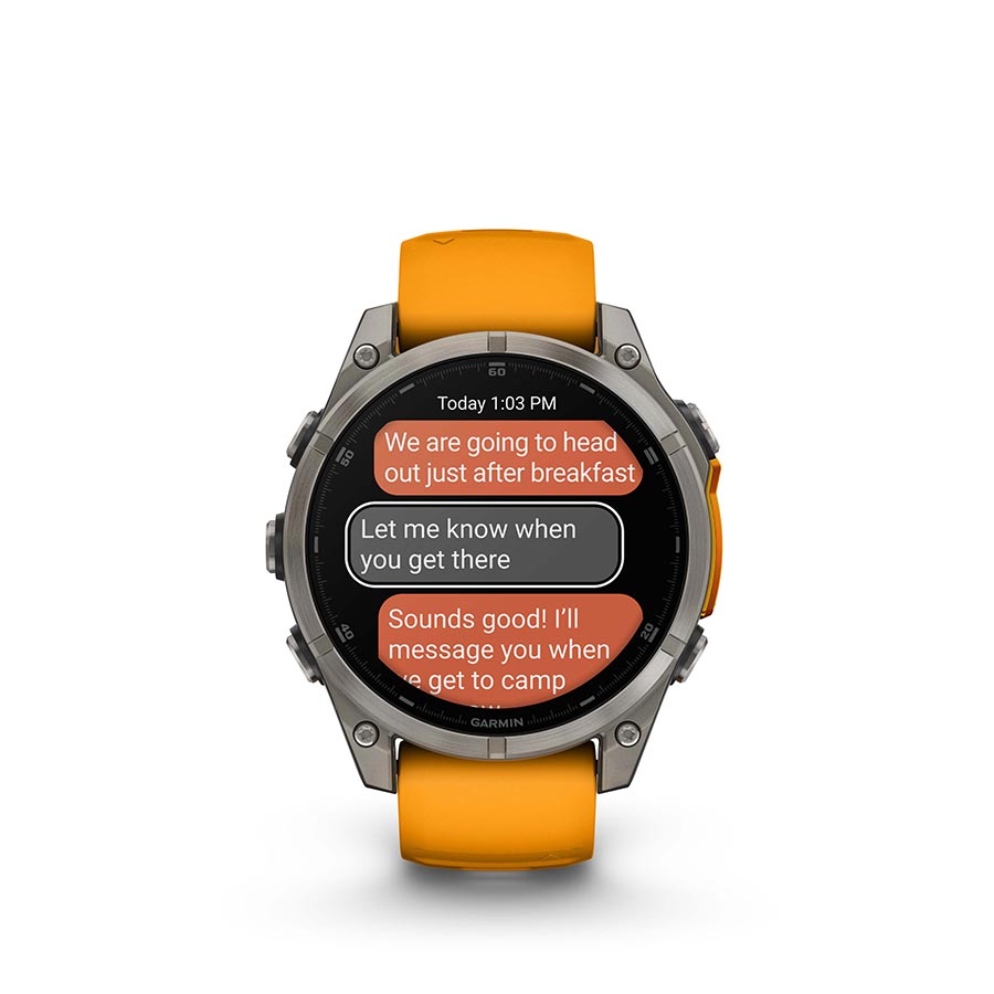 Garmin fenix 8 AMOLED Sapphire 47mm, Titane, vue 8