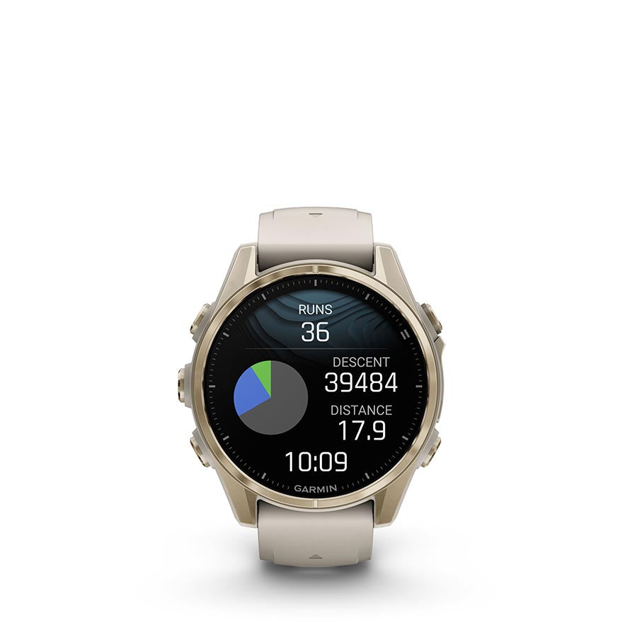 Garmin fenix 8 AMOLED Sapphire 43mm, Or, vue 2