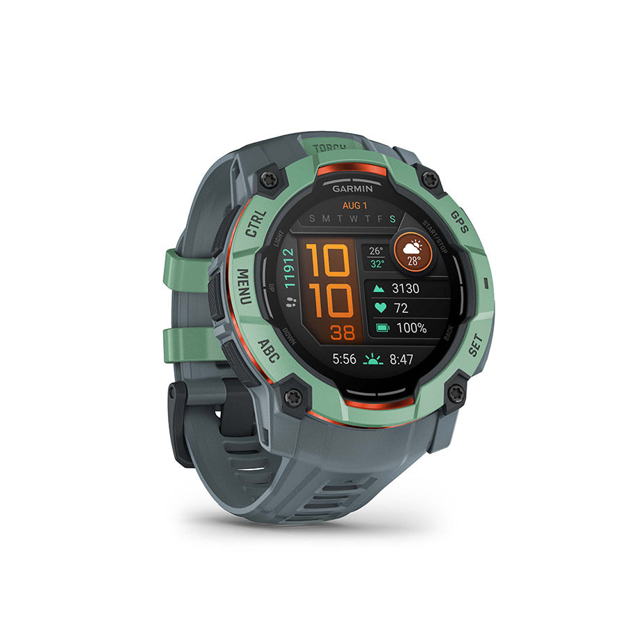 Garmin Instinct 3 50mm AMOLED, Neo Tropic, vue 1