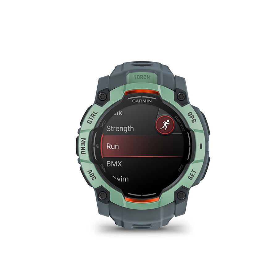 Garmin Instinct 3 50mm AMOLED, Neo Tropic, vue 2