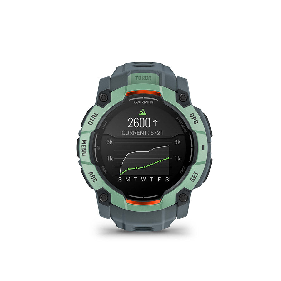 Garmin Instinct 3 50mm AMOLED, Neo Tropic, vue 9