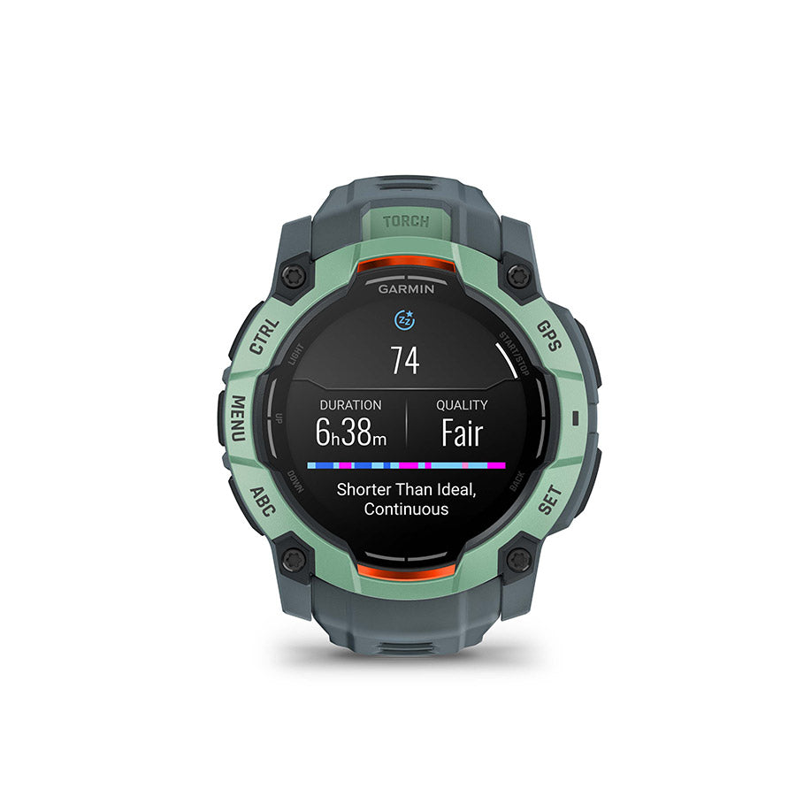 Garmin Instinct 3 50mm AMOLED, Neo Tropic, vue 10