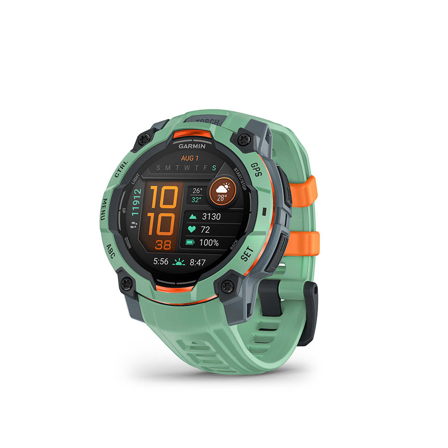 Garmin Instinct 3 45mm AMOLED, Neo Tropic, vue 1