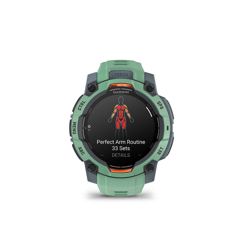 Garmin Instinct 3 45mm AMOLED, Neo Tropic, vue 4