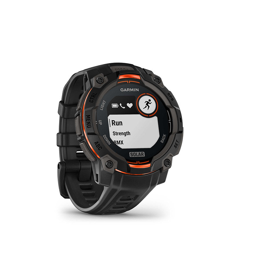 Garmin Instinct 3 45mm Solar, Noir, vue 3