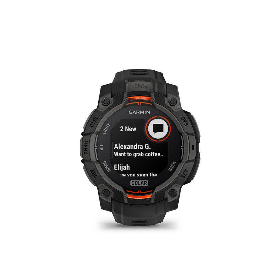 Garmin Instinct 3 45mm Solar, Noir, vue 4