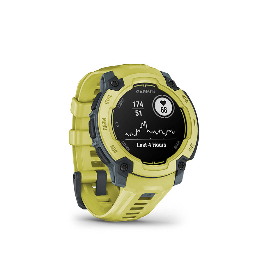 Garmin Instinct E 45mm, Electric Lime, vue 3
