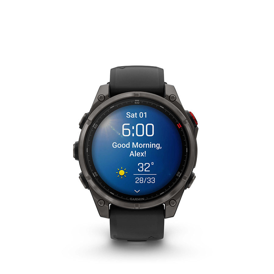 Garmin fenix 8 Pro 47mm AMOLED Sapphire, Noir et gris Pebble, vue 2