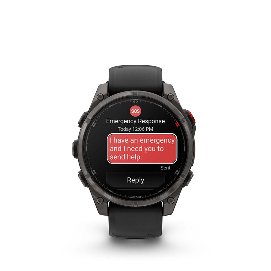 Garmin fenix 8 Pro 47mm AMOLED Sapphire, Noir et gris Pebble, vue 6
